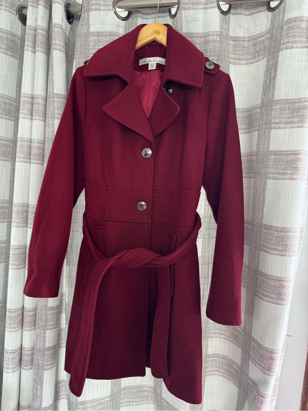 Kenneth Cole Women's Belted Trench Coat - Wine